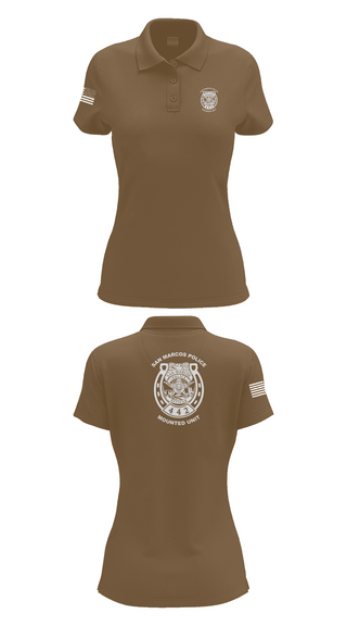 Womens Short Sleeve Performance Polo, San Marcos Police Mounted Unit, , Teamtime, Team time, sublimation, custom sports apparel, team uniforms, spirit wear, spiritwear, sports uniforms, custom shirts, team store, custom team store, fundraiser sports, apparel fundraiser