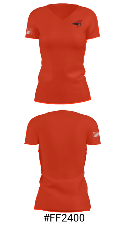 Perry High School Softball 23229764 Women's Short Sleeve V-neck Shirt - 21