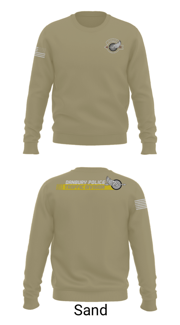 Crew Neck Sweatshirt, Danbury Police Traffic Unit, Police, Teamtime, Team time, sublimation, custom sports apparel, team uniforms, spirit wear, spiritwear, sports uniforms, custom shirts, team store, custom team store, fundraiser sports, apparel fundraiser