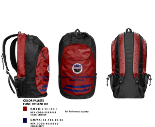 Gear Bag, Coastal Chairmen, Men's Basketball, Teamtime, Team time, sublimation, custom sports apparel, team uniforms, spirit wear, spiritwear, sports uniforms, custom shirts, team store, custom team store, fundraiser sports, apparel fundraiser