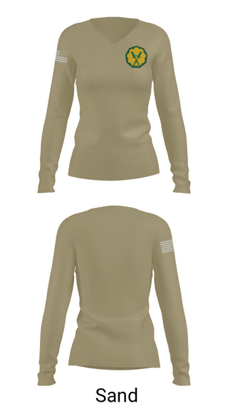 Womens Long Sleeve Vneck Shirt, 160th mp bn, Army, Teamtime, Team time, sublimation, custom sports apparel, team uniforms, spirit wear, spiritwear, sports uniforms, custom shirts, team store, custom team store, fundraiser sports, apparel fundraiser