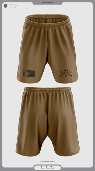 Athletic Shorts With Pockets, ACO 1-185INF, Army, Teamtime, Team time, sublimation, custom sports apparel, team uniforms, spirit wear, spiritwear, sports uniforms, custom shirts, team store, custom team store, fundraiser sports, apparel fundraiser