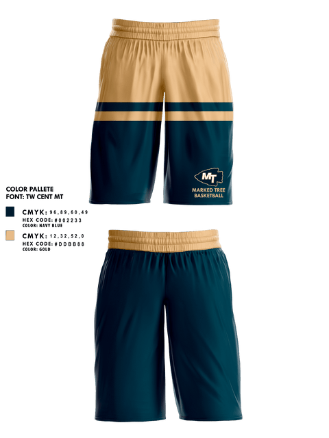Mens Basketball Shorts, Marked Tree High School Basketball, Men's Basketball, Teamtime, Team time, sublimation, custom sports apparel, team uniforms, spirit wear, spiritwear, sports uniforms, custom shirts, team store, custom team store, fundraiser sports, apparel fundraiser