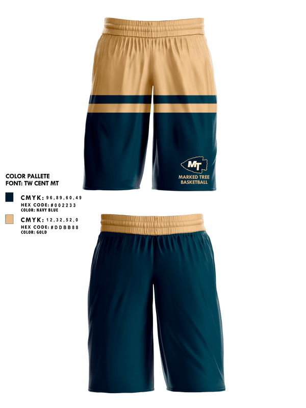 Mens Basketball Shorts, Marked Tree High School Basketball, Men's Basketball, Teamtime, Team time, sublimation, custom sports apparel, team uniforms, spirit wear, spiritwear, sports uniforms, custom shirts, team store, custom team store, fundraiser sports, apparel fundraiser