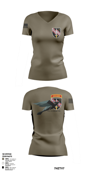 Womens Short Sleeve Vneck Shirt, B Co 1-54 SFAB MAT 6122, Army, Teamtime, Team time, sublimation, custom sports apparel, team uniforms, spirit wear, spiritwear, sports uniforms, custom shirts, team store, custom team store, fundraiser sports, apparel fundraiser