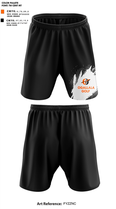 Ogallala High School Golf 88514654 Athletic Shorts With Pockets - 1