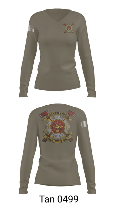 Boulder creek fire 92680239 Women's Long Sleeve V-neck Shirt - 77