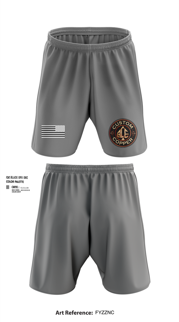 Athletic Shorts With Pockets, Ace Custom Copper, , Teamtime, Team time, sublimation, custom sports apparel, team uniforms, spirit wear, spiritwear, sports uniforms, custom shirts, team store, custom team store, fundraiser sports, apparel fundraiser