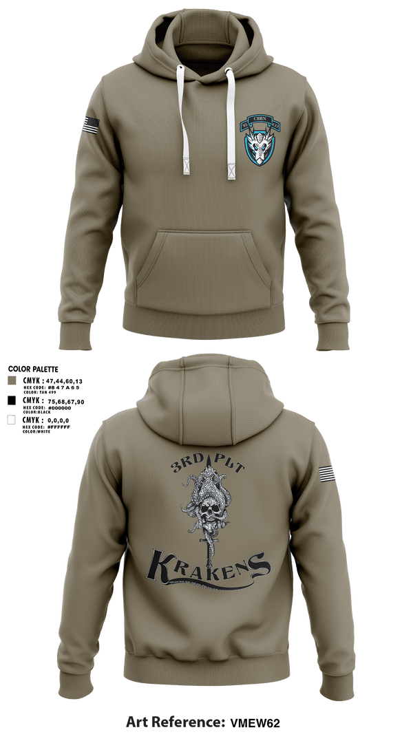 Hoodie, 3RD PLT95TH CBRN3rd plt, Army, Teamtime, Team time, sublimation, custom sports apparel, team uniforms, spirit wear, spiritwear, sports uniforms, custom shirts, team store, custom team store, fundraiser sports, apparel fundraiser