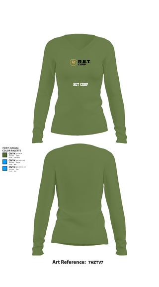 Womens Long Sleeve Vneck Shirt, RET CORP, Police, Teamtime, Team time, sublimation, custom sports apparel, team uniforms, spirit wear, spiritwear, sports uniforms, custom shirts, team store, custom team store, fundraiser sports, apparel fundraiser