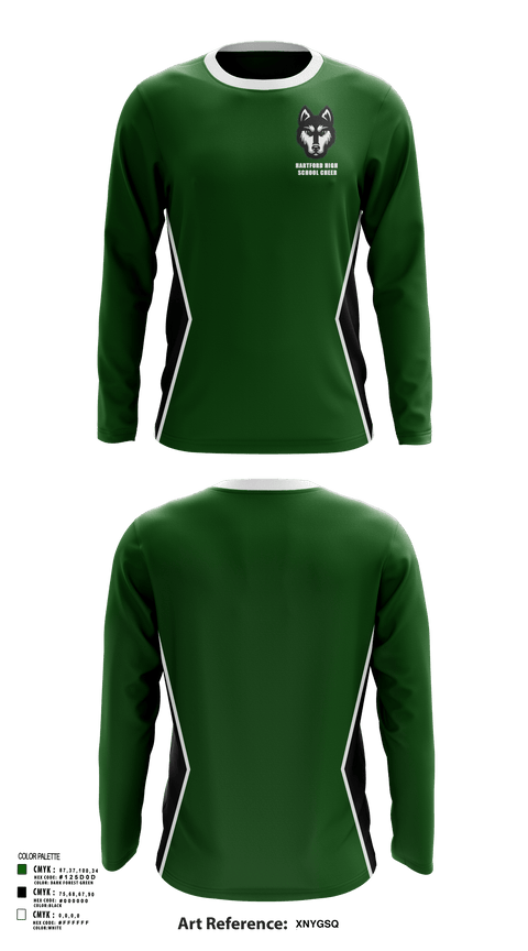 Long Sleeve Performance Shirt, Hartford High School Cheer, Cheer, Teamtime, Team time, sublimation, custom sports apparel, team uniforms, spirit wear, spiritwear, sports uniforms, custom shirts, team store, custom team store, fundraiser sports, apparel fundraiser