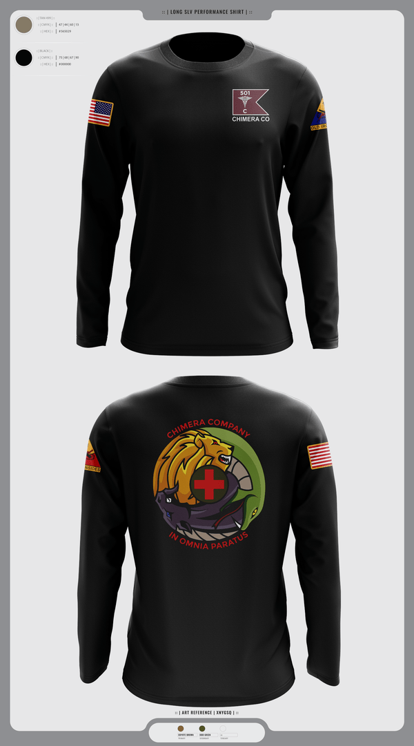 Long Sleeve Performance Shirt, Chimera Company, Army, Teamtime, Team time, sublimation, custom sports apparel, team uniforms, spirit wear, spiritwear, sports uniforms, custom shirts, team store, custom team store, fundraiser sports, apparel fundraiser