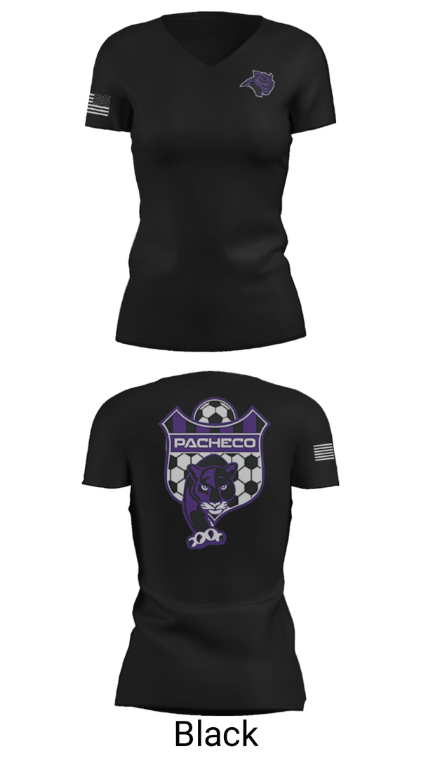 Womens Short Sleeve Vneck Shirt, Pacheco High School Soccer, Men's Soccer, Teamtime, Team time, sublimation, custom sports apparel, team uniforms, spirit wear, spiritwear, sports uniforms, custom shirts, team store, custom team store, fundraiser sports, apparel fundraiser