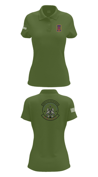Womens Short Sleeve Performance Polo, 1-169th E Company, National Guard, Teamtime, Team time, sublimation, custom sports apparel, team uniforms, spirit wear, spiritwear, sports uniforms, custom shirts, team store, custom team store, fundraiser sports, apparel fundraiser