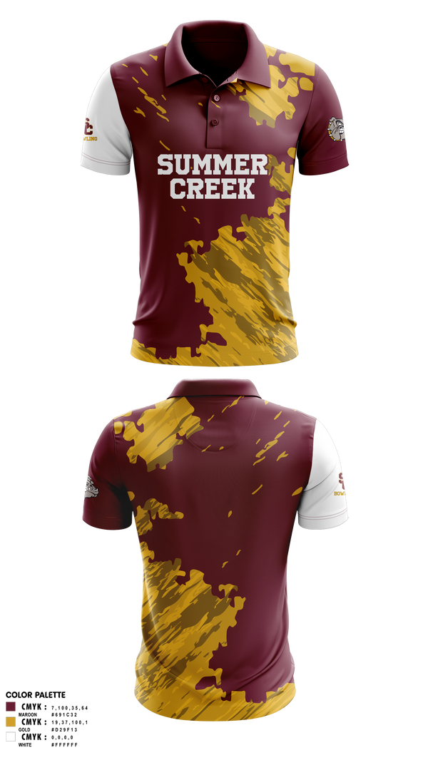 Short Sleeve Performance Polo, Summer Creek High School Bowling, Bowling, Teamtime, Team time, sublimation, custom sports apparel, team uniforms, spirit wear, spiritwear, sports uniforms, custom shirts, team store, custom team store, fundraiser sports, apparel fundraiser