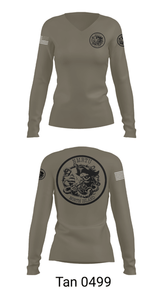 Women's Long Sleeve Vneck Shirt, USS MAKIN ISLAND, Navy, Teamtime, Team time, sublimation, custom sports apparel, team uniforms, spirit wear, spiritwear, sports uniforms, custom shirts, team store, custom team store, fundraiser sports, apparel fundraiser