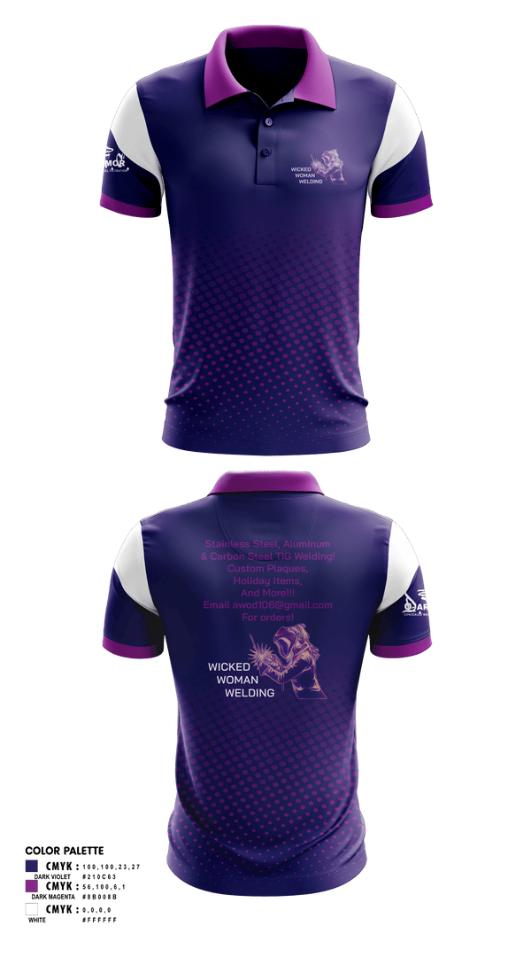 Short Sleeve Performance Polo, Wicked Woman Welding, , Teamtime, Team time, sublimation, custom sports apparel, team uniforms, spirit wear, spiritwear, sports uniforms, custom shirts, team store, custom team store, fundraiser sports, apparel fundraiser