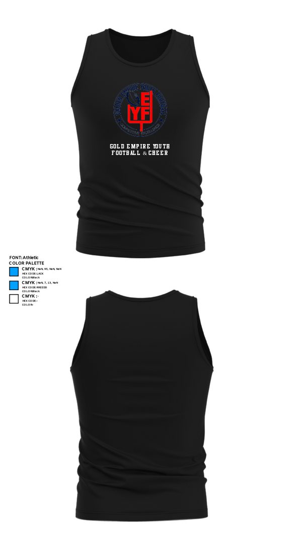 Tank Top, Gold Empire Youth Football & Cheer, Football, Teamtime, Team time, sublimation, custom sports apparel, team uniforms, spirit wear, spiritwear, sports uniforms, custom shirts, team store, custom team store, fundraiser sports, apparel fundraiser