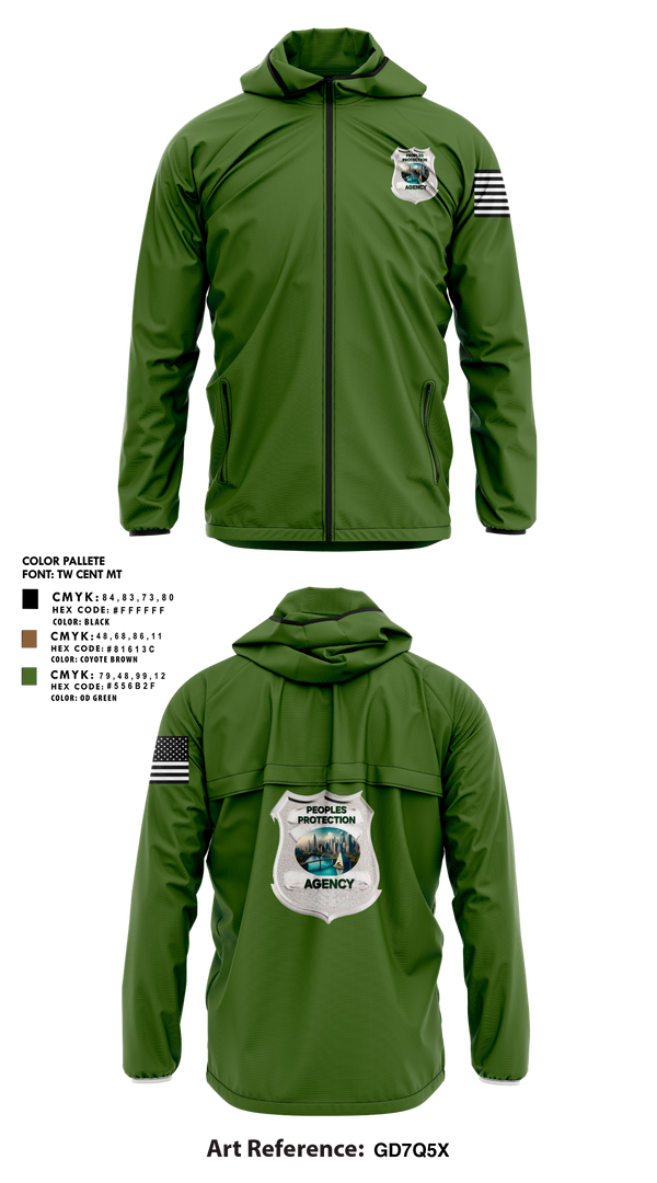Windbreaker, Peoples Protection Agency, LLC, , Teamtime, Team time, sublimation, custom sports apparel, team uniforms, spirit wear, spiritwear, sports uniforms, custom shirts, team store, custom team store, fundraiser sports, apparel fundraiser