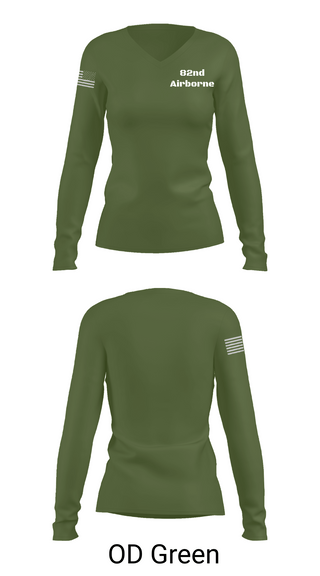 Womens Long Sleeve Vneck Shirt, 82nd Airborne, Army, Teamtime, Team time, sublimation, custom sports apparel, team uniforms, spirit wear, spiritwear, sports uniforms, custom shirts, team store, custom team store, fundraiser sports, apparel fundraiser