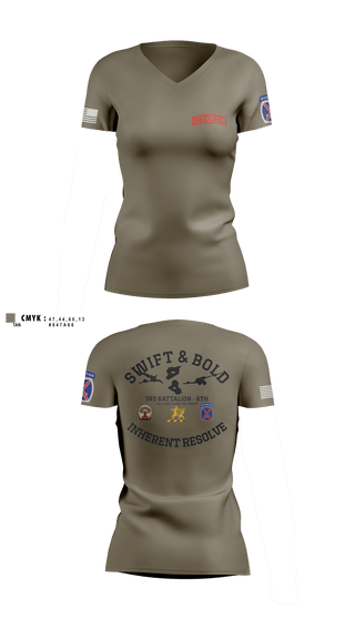 Womens Short Sleeve Vneck Shirt, Bravo bulls3-6 fa, Army, Teamtime, Team time, sublimation, custom sports apparel, team uniforms, spirit wear, spiritwear, sports uniforms, custom shirts, team store, custom team store, fundraiser sports, apparel fundraiser