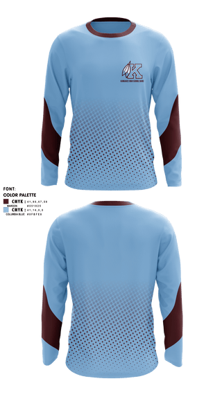 Long Sleeve Performance Shirt, Kankakee High School Band, Spirit Store, Teamtime, Team time, sublimation, custom sports apparel, team uniforms, spirit wear, spiritwear, sports uniforms, custom shirts, team store, custom team store, fundraiser sports, apparel fundraiser