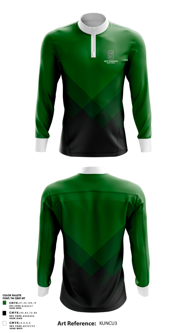 Quarter Zip Jacket, West Monona High School, Spirit Store, Teamtime, Team time, sublimation, custom sports apparel, team uniforms, spirit wear, spiritwear, sports uniforms, custom shirts, team store, custom team store, fundraiser sports, apparel fundraiser