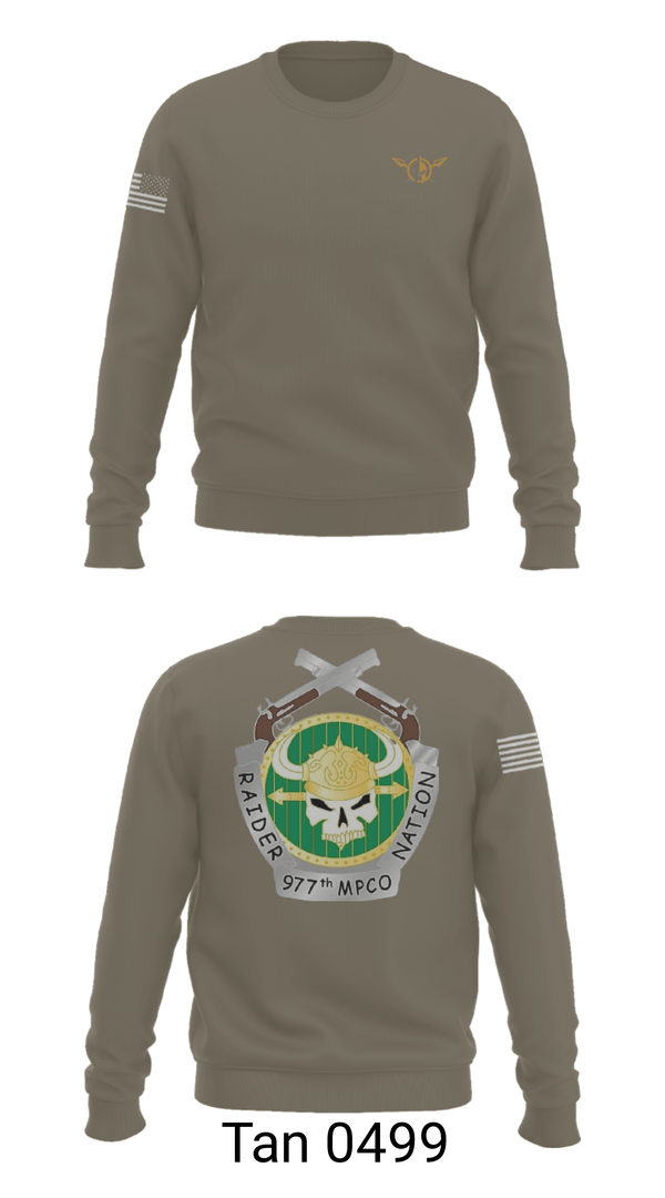 Crew Neck Sweatshirt, 977 MP CO, Army, Teamtime, Team time, sublimation, custom sports apparel, team uniforms, spirit wear, spiritwear, sports uniforms, custom shirts, team store, custom team store, fundraiser sports, apparel fundraiser