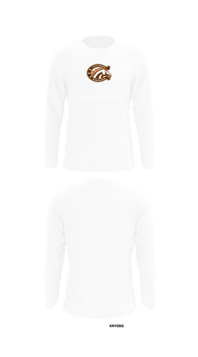 Claymont High School Bowling 47250303 Long Sleeve Performance Shirt - 8