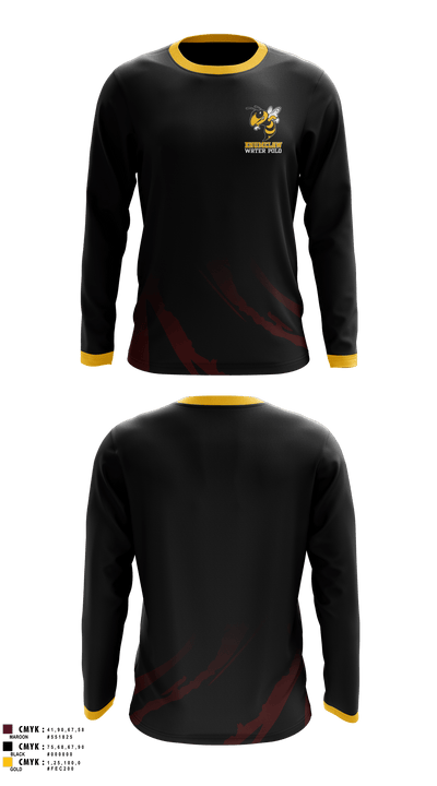 Enumclaw High School Water Polo 63753574 Long Sleeve Performance Shirt - 1