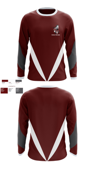 Long Sleeve Performance Shirt, Tri-Valley Mustangs, Spirit Store, Teamtime, Team time, sublimation, custom sports apparel, team uniforms, spirit wear, spiritwear, sports uniforms, custom shirts, team store, custom team store, fundraiser sports, apparel fundraiser