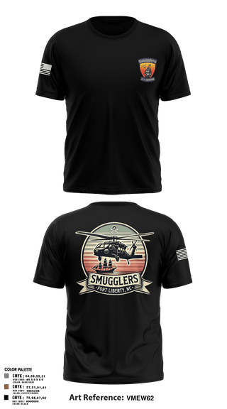 Old School Cotton Feel Shirt, A/2135th GSAB “SMUGGLERS”, Army, Teamtime, Team time, sublimation, custom sports apparel, team uniforms, spirit wear, spiritwear, sports uniforms, custom shirts, team store, custom team store, fundraiser sports, apparel fundraiser