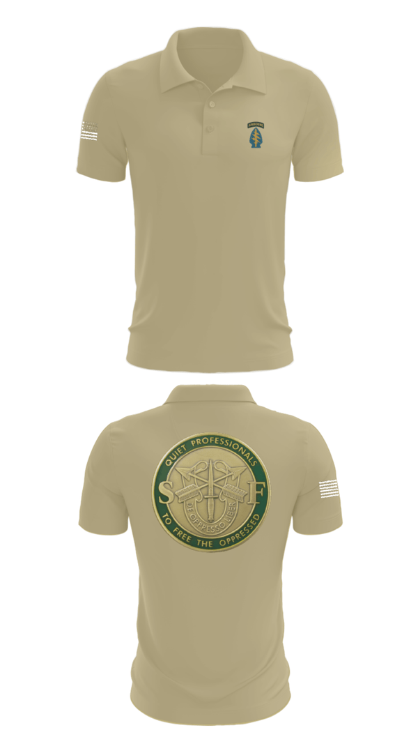 Short Sleeve Performance Polo, Echo 20th SFG, National Guard, Teamtime, Team time, sublimation, custom sports apparel, team uniforms, spirit wear, spiritwear, sports uniforms, custom shirts, team store, custom team store, fundraiser sports, apparel fundraiser