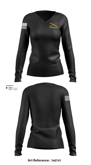 Womens Long Sleeve Vneck Shirt, State Defense Force, Army, Teamtime, Team time, sublimation, custom sports apparel, team uniforms, spirit wear, spiritwear, sports uniforms, custom shirts, team store, custom team store, fundraiser sports, apparel fundraiser