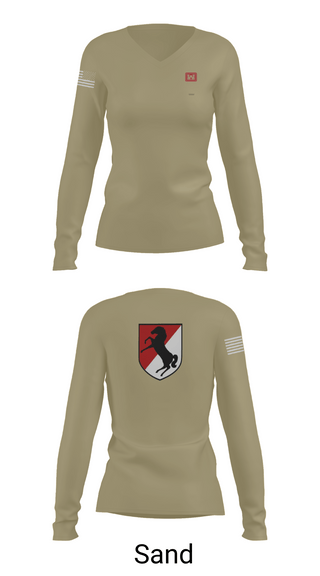 Womens Long Sleeve Vneck Shirt, 58th CEC-ARegimental Engineer, Army, Teamtime, Team time, sublimation, custom sports apparel, team uniforms, spirit wear, spiritwear, sports uniforms, custom shirts, team store, custom team store, fundraiser sports, apparel fundraiser