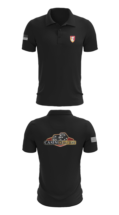 Charlie Battery, 1st Battalion 1st Air Defense Artillery Regiment 30470719 Short Sleeve Performance Polo - 27