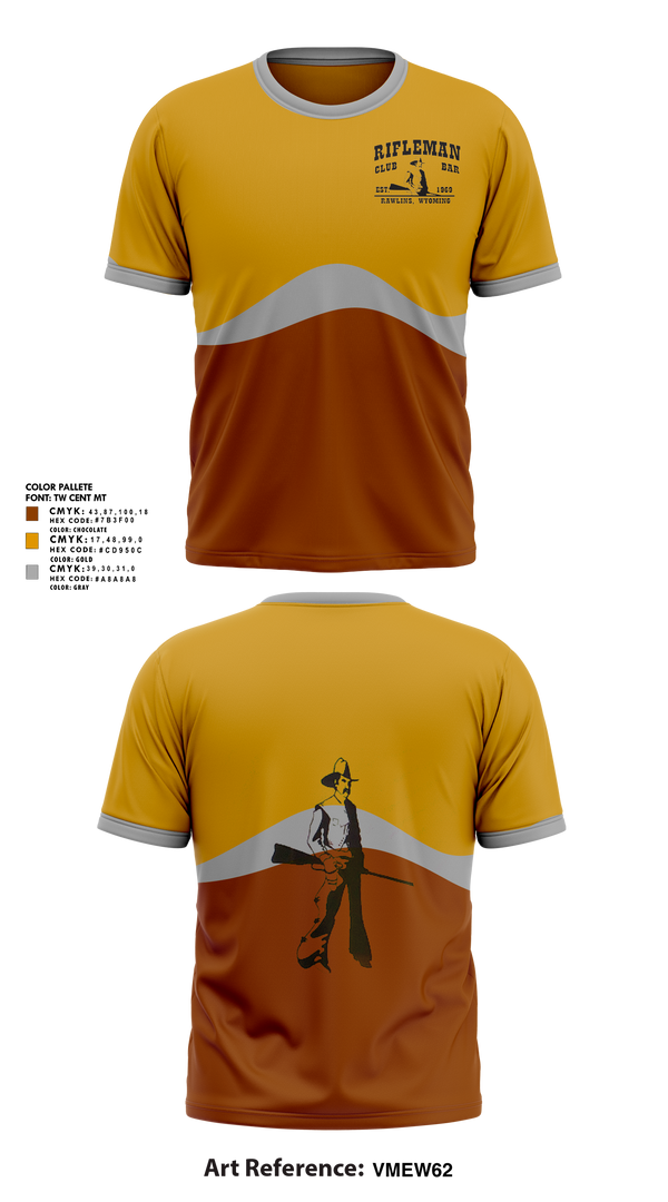 Short Sleeve Performance Shirt, The Rifleman Bar, , Teamtime, Team time, sublimation, custom sports apparel, team uniforms, spirit wear, spiritwear, sports uniforms, custom shirts, team store, custom team store, fundraiser sports, apparel fundraiser