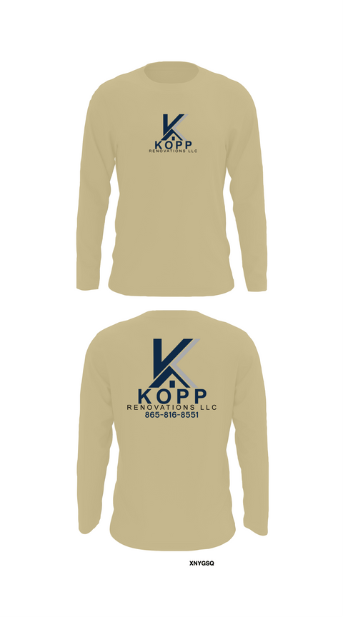 Long Sleeve Performance Shirt, Kopp Renovations, , Teamtime, Team time, sublimation, custom sports apparel, team uniforms, spirit wear, spiritwear, sports uniforms, custom shirts, team store, custom team store, fundraiser sports, apparel fundraiser