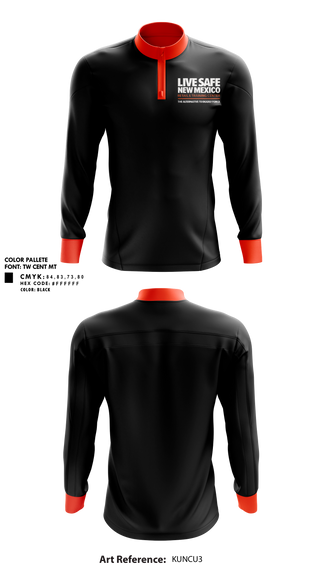 Quarter Zip Jacket, Live Safe New Mexico, , Teamtime, Team time, sublimation, custom sports apparel, team uniforms, spirit wear, spiritwear, sports uniforms, custom shirts, team store, custom team store, fundraiser sports, apparel fundraiser