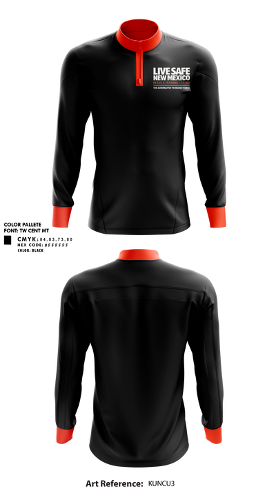 Live Safe New Mexico 90714430 Quarter Zip Jacket - 1