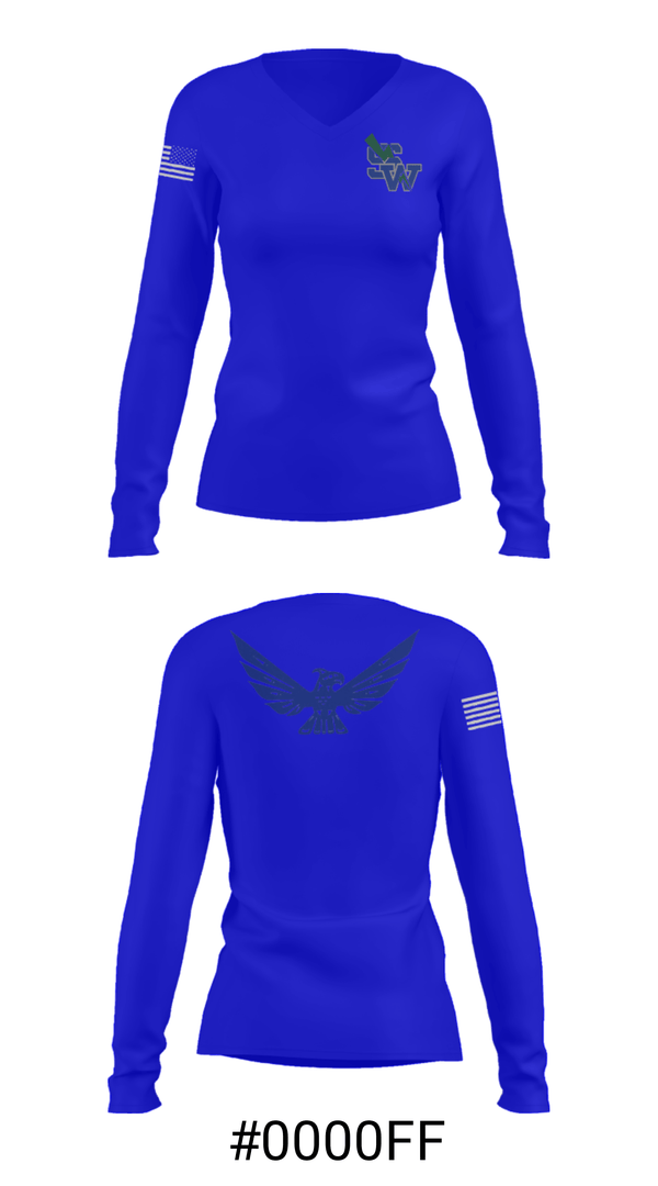 Women's Long Sleeve Vneck Shirt, Shorewood High School Softball, Softball, Teamtime, Team time, sublimation, custom sports apparel, team uniforms, spirit wear, spiritwear, sports uniforms, custom shirts, team store, custom team store, fundraiser sports, apparel fundraiser