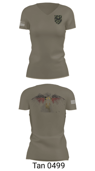 Women's Short Sleeve Vneck Shirt, 3./HSchRgt1, Army, Teamtime, Team time, sublimation, custom sports apparel, team uniforms, spirit wear, spiritwear, sports uniforms, custom shirts, team store, custom team store, fundraiser sports, apparel fundraiser