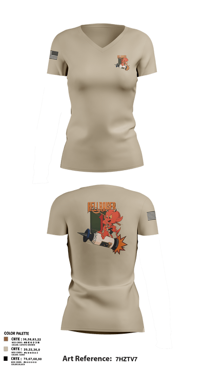 Hellraiser 5930762 Women's Short Sleeve V-neck Shirt - 2