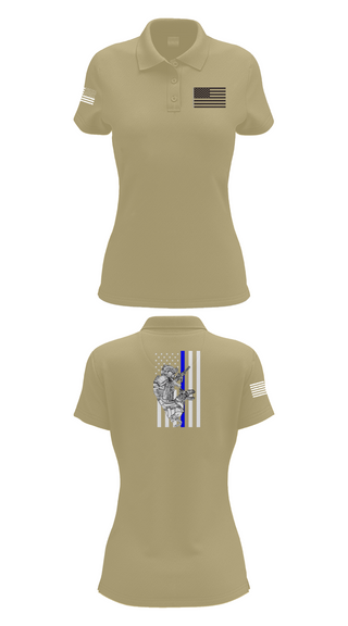 Womens Short Sleeve Performance Polo, 904th MP Det Military Working Dog, Army, Teamtime, Team time, sublimation, custom sports apparel, team uniforms, spirit wear, spiritwear, sports uniforms, custom shirts, team store, custom team store, fundraiser sports, apparel fundraiser