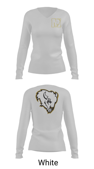 Womens Long Sleeve Vneck Shirt, McAlester Middle School Volleyball, Women's Volleyball, Teamtime, Team time, sublimation, custom sports apparel, team uniforms, spirit wear, spiritwear, sports uniforms, custom shirts, team store, custom team store, fundraiser sports, apparel fundraiser