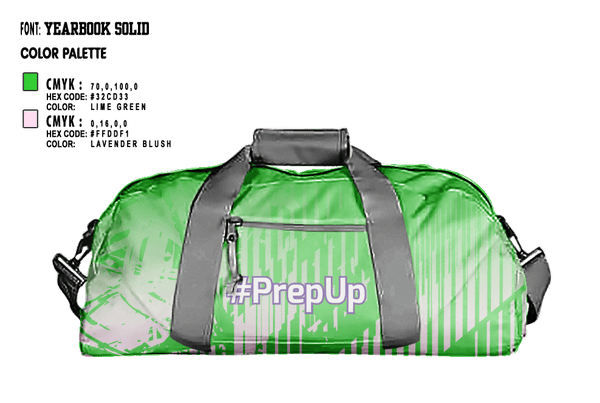 Duffle Bag, Prep, Football, Teamtime, Team time, sublimation, custom sports apparel, team uniforms, spirit wear, spiritwear, sports uniforms, custom shirts, team store, custom team store, fundraiser sports, apparel fundraiser