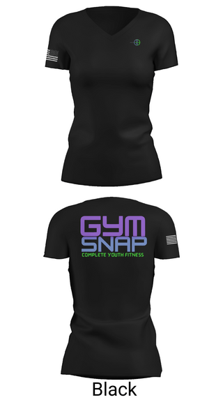 Womens Short Sleeve Vneck Shirt, Gym SNAP Track, Track & Field, Teamtime, Team time, sublimation, custom sports apparel, team uniforms, spirit wear, spiritwear, sports uniforms, custom shirts, team store, custom team store, fundraiser sports, apparel fundraiser
