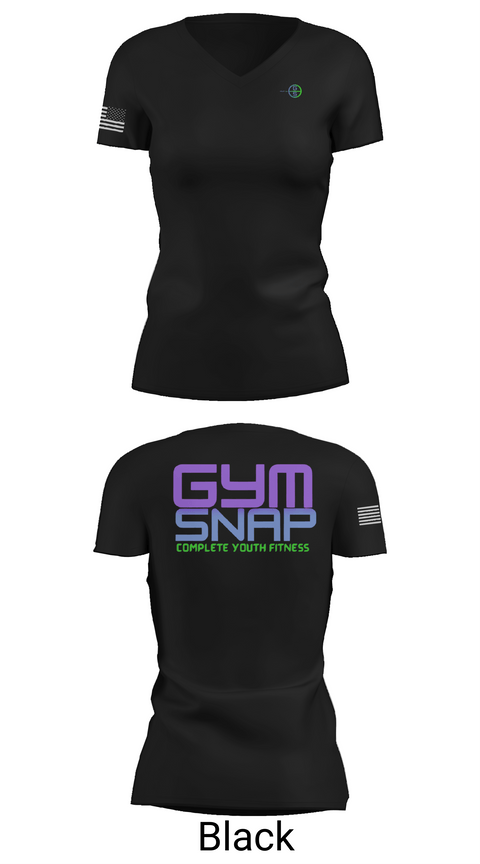 Womens Short Sleeve Vneck Shirt, Gym SNAP Track, Track & Field, Teamtime, Team time, sublimation, custom sports apparel, team uniforms, spirit wear, spiritwear, sports uniforms, custom shirts, team store, custom team store, fundraiser sports, apparel fundraiser