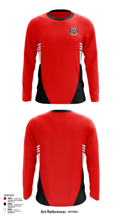 Asheville Middle School Football 31646699 Long Sleeve Performance Shirt - 115