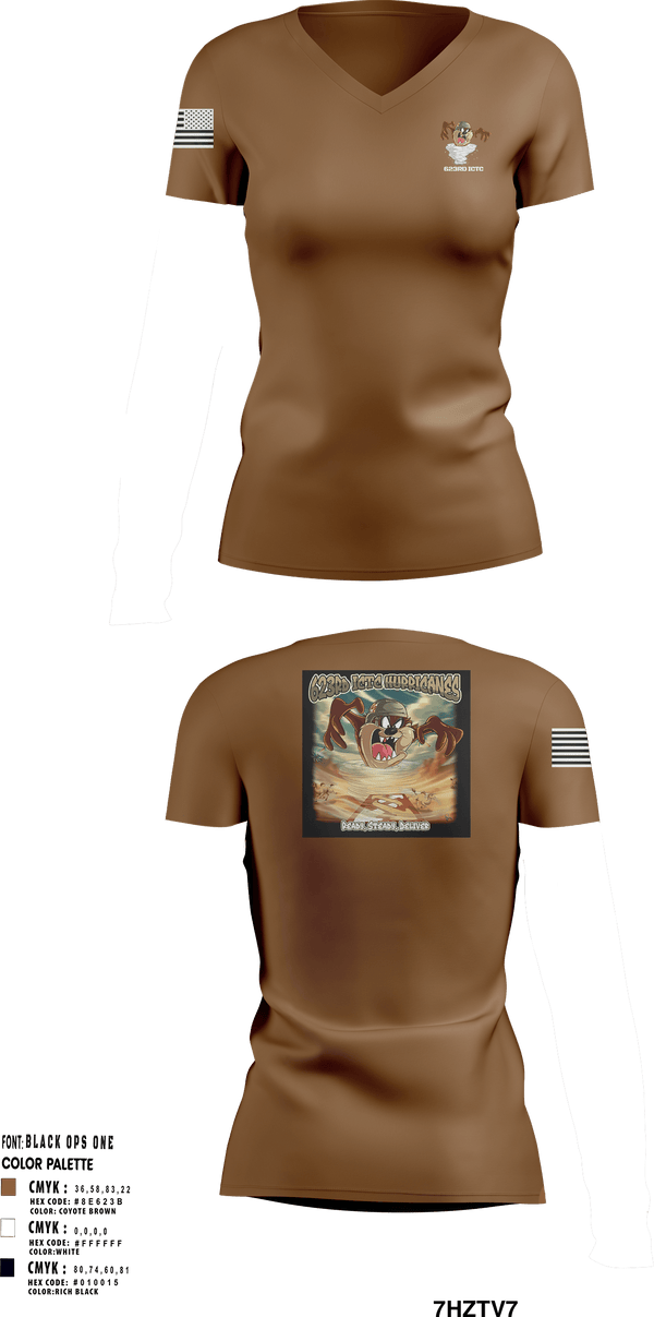 Womens Short Sleeve Vneck Shirt, 623rd ICTC, Army, Teamtime, Team time, sublimation, custom sports apparel, team uniforms, spirit wear, spiritwear, sports uniforms, custom shirts, team store, custom team store, fundraiser sports, apparel fundraiser